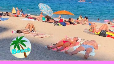 BEACH WALK Catalonia SPAIN 4k video COSTA BRAVA travel vlog