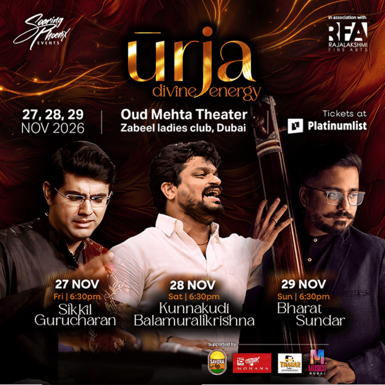 URJA – Divine Energy at Oud Mehta Theater in Dubai – Concerts URJA - Divine Energy at Oud Mehta Theater in Dubai Concerts