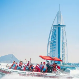 60-minute Love Boat/Speed Boat Cruise: Iconic Dubai Landmarks at Kyka Group