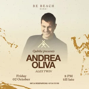 Andrea Oliva at Be Beach Dubai – Nightlife Andrea Oliva at Be Beach Dubai Nightlife