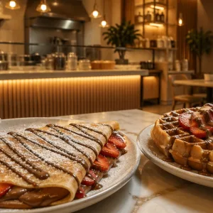Crêpes Waffles Pancakes And Dessert Bowl Treats at Tonino Crepes Dubai