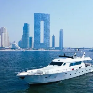 Enjoy 105-feet Luxury Yacht – 1, 2, 3, Or 4 Hours For Up To 50 Pax in Dubai | Dubai Travel Tours Enjoy 105-feet Luxury Yacht - 1