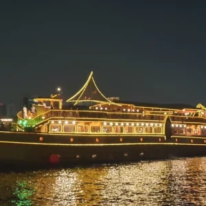 Get 2-hours Creek 5* Dinner Dhow Cruise For One, Two, Or Four Adults in Dubai | Dubai Travel Tours Get 2-hours Creek 5* Dinner Dhow Cruise For One