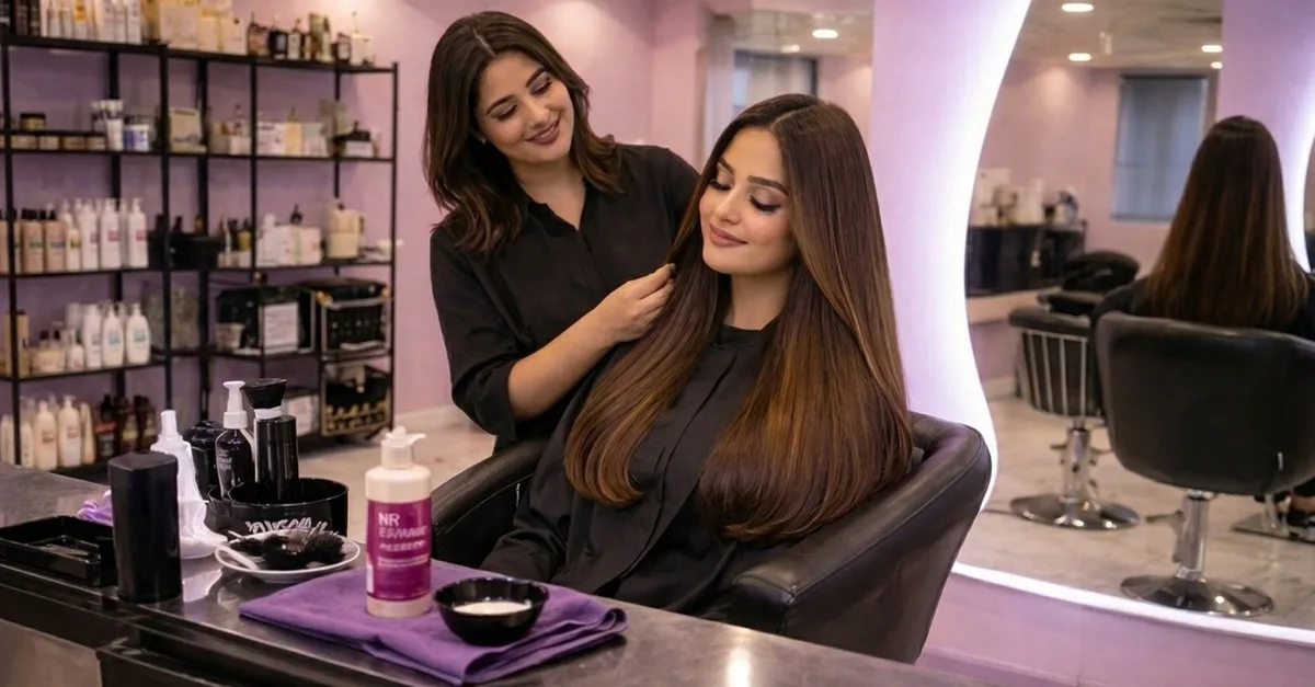 Hair Protein Or Keratin Treatment For Short, Medium Or Long Hair Length in Abu Dhabi | Dubai Travel Tours Medium Or Long Hair Length at Hamsat Narjis Ladies Beauty Center