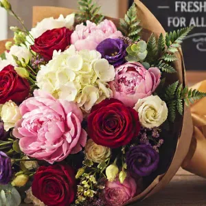 Handcrafted Rose Bouquets, 12 To 100 Roses Choice Of Color in Dubai | Dubai Travel Tours Handcrafted Rose Bouquets
