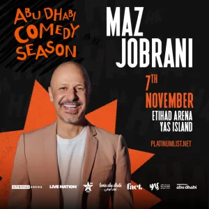 Maz Jobrani at Etihad Arena – Shows and Theatrical Plays Maz Jobrani at Etihad Arena Shows and Theatrical Plays
