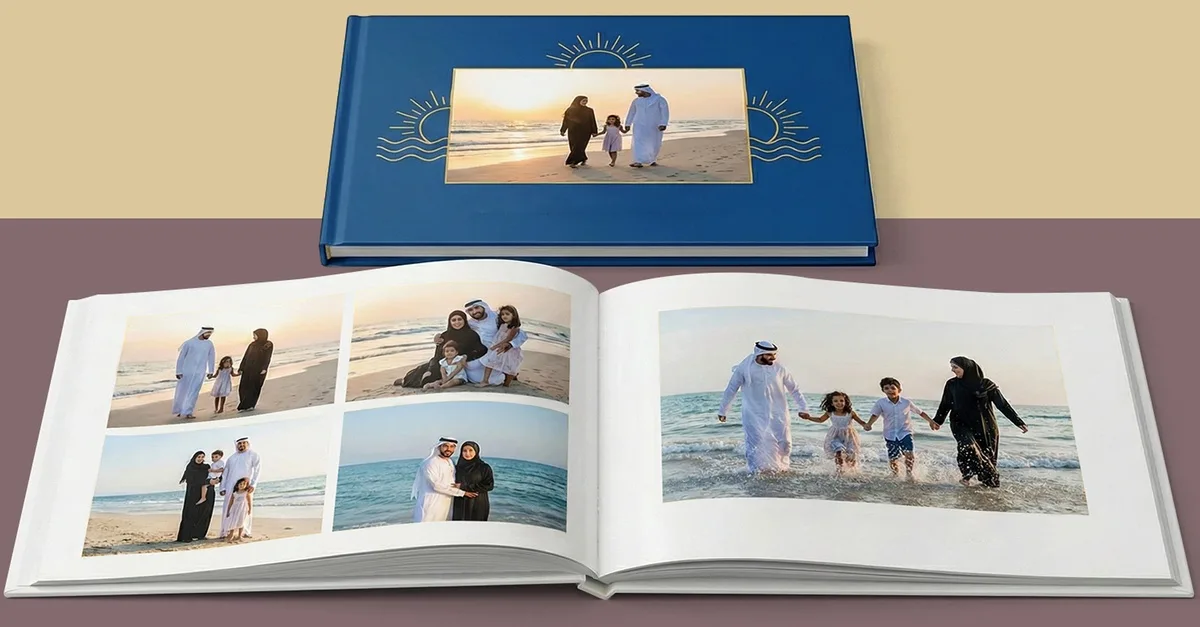 One 20-, 40-, 60- Or 100-page A5, A4 Or A3 Hardcover Photobook in National Deal | Dubai Travel Tours One 20-